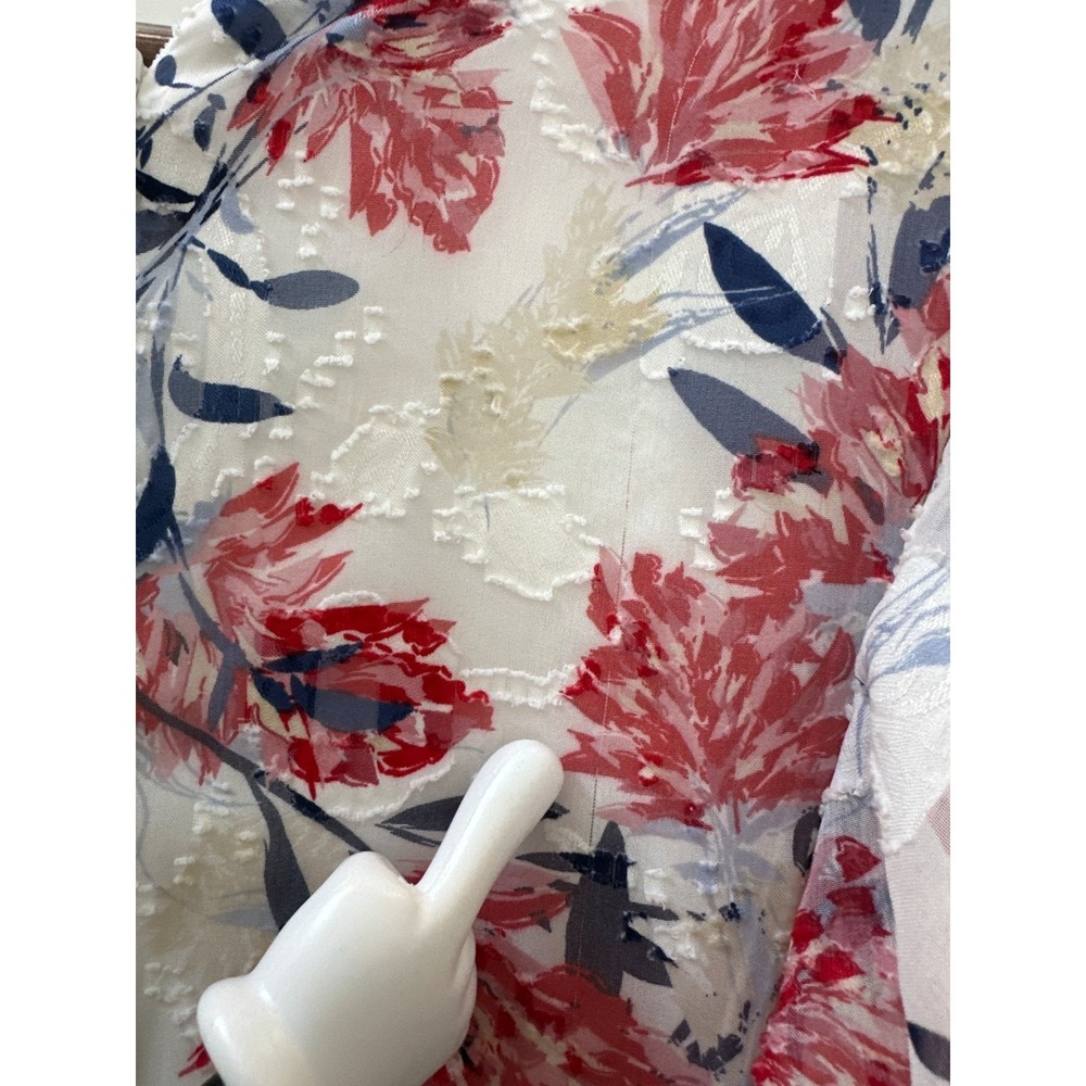 Lane Bryant 4th of July Theme Floral Burnout Dress Tie Plus Size 20 Summer *Flaw - Picture 6 of 15